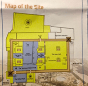 Detailed floor plan of the Maarat Machpelah (Cave of the Patriarchs) in Hebron (Chevron), showing the layout of the structure and surrounding areas.