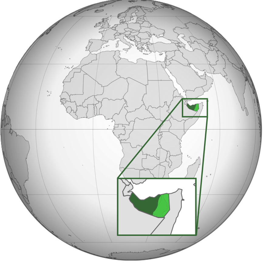 Map showing Somaland's location