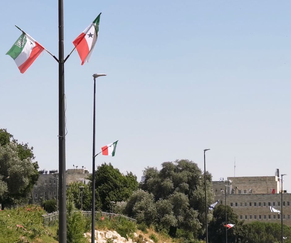 Flags of Somaliland in Jerusalem